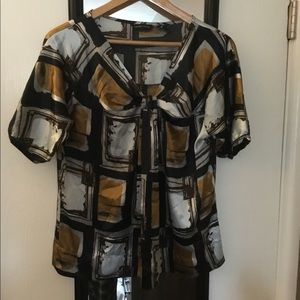 New York & Company Dressy Patterned Blouse